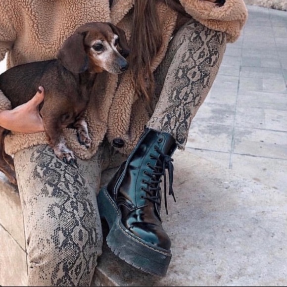 Zara Python Snake Print Fade Out Skinny Jeans NWT - Picture 5 of 10